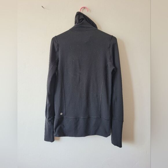 Lululemon In Stride Jacket Luon Black Size 6 Running Activewear Sporty Full Zip - Picture 7 of 8